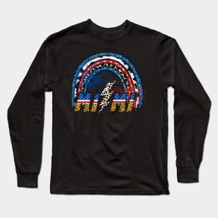 Miami Patriotic 4th of July Design Long Sleeve T-Shirt